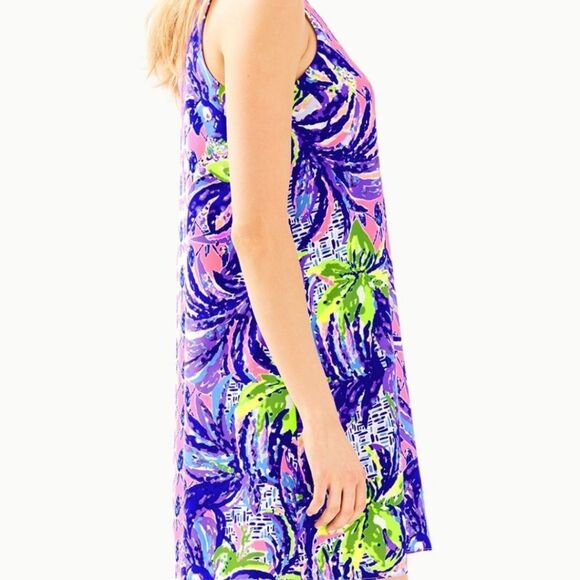 NWT Lilly Pulitzer Jackie Silk Shift Pecking Order Print Sleeveless Dress - Picture 2 of 14